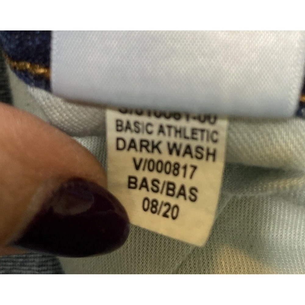 Old Navy Athletic Taper Jeans Men 39x32 Blue Denim Built In Tough Built In Flex - Picture 7 of 11